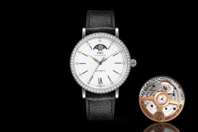 IWC Factory TW-Portofino series IW659601 Silver steel case with White diamonds diameter 37.1mm Watch